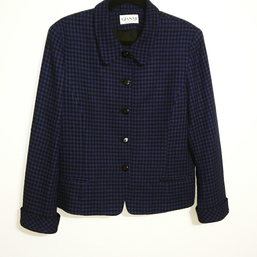 🍒 Gianni sport vintage houndstooth blazer